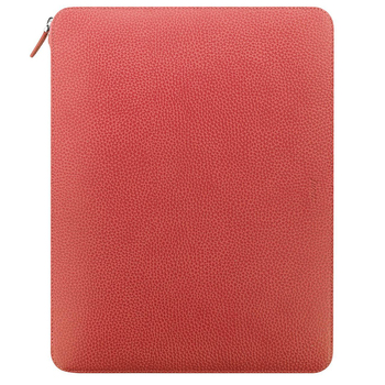 Filofax 34cm Leather A4 Finsbury Zipped Folio Personal Organiser Coral