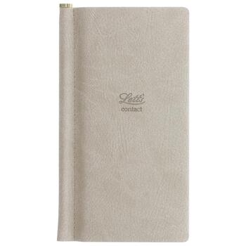 Letts Origins Slim Address Book Grey Home Office Stationery