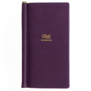 Letts Legacy Slim Password Book Purple Home Office Stationery