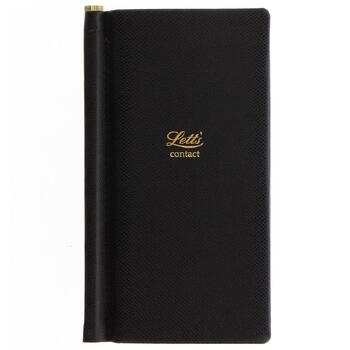 Letts Legacy Slim Address Book Black Home Office Stationery