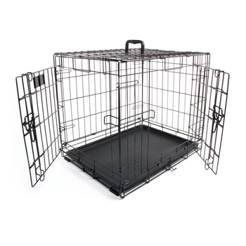 M-Pets 76x53cm Cruiser Dog/Puppy Pet Wire Crate Travel Crate w/Double Door MED