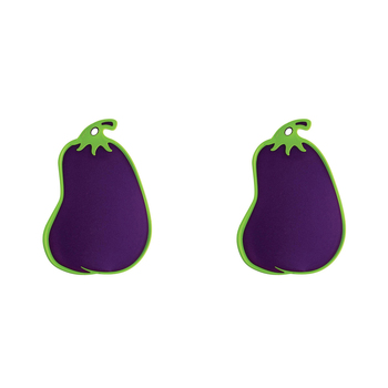 2PK Dexas Cut & Serve Silicone 24x35cm Cutting Board - Eggplant