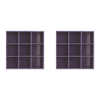 2PK Dexas Silicone 11cm Ice Cube Tray Freezer Mould - Purple