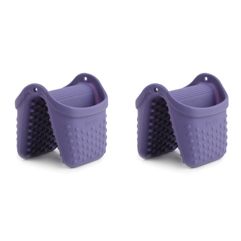 2PK Dexas Silicone 7.5cm Pinch Oven Hand Mitt Protection - Purple