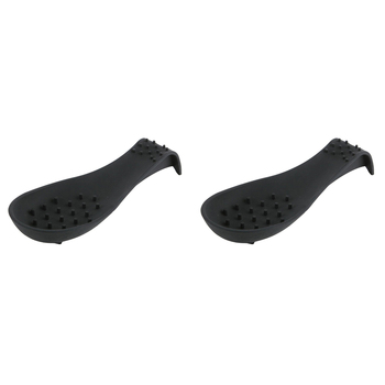 2PK Dexas Silicone Spoon Rest Cooking Utensil Holder - Black