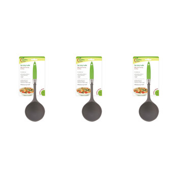 3PK Jokari Healthy Steps 31cm Serving Laddle Food Cooking Utensil - Green