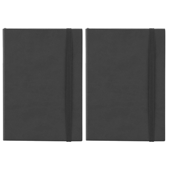 3PK Scripto A6 Flexi Home Office Meeting Writing Journal Black/Plain Paper