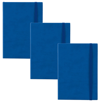 3PK Scripto A6 Flexi Home Office Meeting Writing Journal Blue/Lined Paper