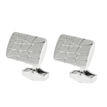 Cross Foster Stainless Steel Cufflinks Croc Pattern - Silver