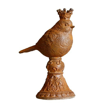 Garden Rust 17cm Royal Bird Cast Iron Decor - Assorted