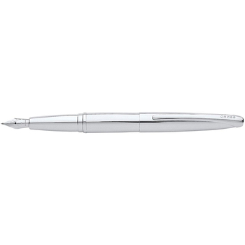 Cross ATX Pure Chrome Medium Fountain Pen - Silver