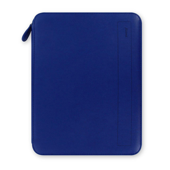 Filofax 32cm A4 Penny Bridge Zipped Folder w/ Ruled Notepad Cobalt Blue