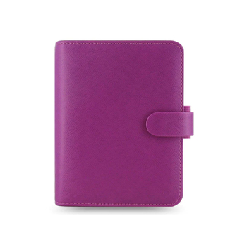 Filofax Saffiano Pocket Organiser Faux Leather Raspberry