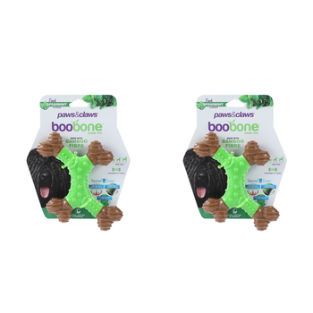 2x Paws & Claws BooBone 4 Way Dental Bone - Spearmint