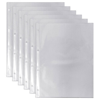 6x 10pc Lantern Studios Householed Organiser Refill Sleeves Clear