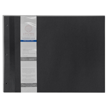 10pc Lantern Studios Photo Album Primo Refill Pages Pack Black 29x38cm