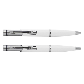 2PK Scripto Clooney Durable Home / Office Strationary Ball Point Pen White