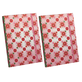 2PK Scripto Home Office Meeting Writing Journal A5 Floral Tiles