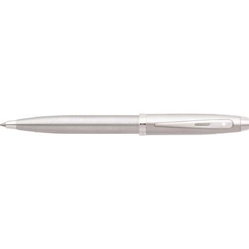 Sheaffer 100 Ball Point Pen Brushed Chrome/Nickel Silver