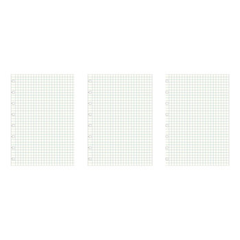 3x 32pc Filofax A5 Notebook Refill White Square Paper Stationery