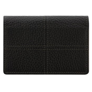 Filofax Classic Stitch Soft Leather Business Card Holder - Black