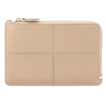 Filofax Classic Stitch Soft Zip Card Holder Peach 15.5cm