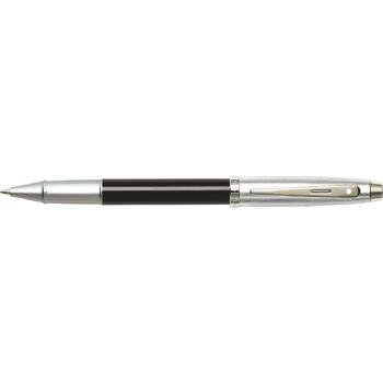 Sheaffer 100 Glossy Roller Ball Pen Black Barrel/Brushed Chrome Cap