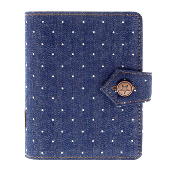 Filofax Denim Dots Pocket Organiser Stationery Indigo