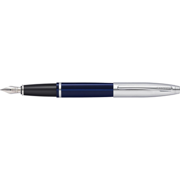 Cross Calais Fountain Pen Blue Lacquer Medium Nib