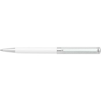 Sheaffer Intensity Ball Point Pen Chrome Plated Trim Spiral Cap White