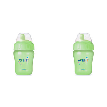 2PK Philips Avent Magic Sippy Cup 260ml Green/Purple Assorted 12m+