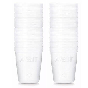 2x 10pc Philips Avent Via Cups/Mothers Breastmilk Storage Container 180ml