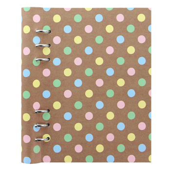 Filofax A5 Patterns Clipbook Writing Notebook - Pastel Dots