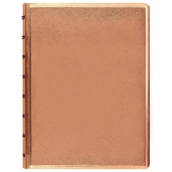 Filofax A5 Saffiano Notebook Journal Stationery - Metallic Rose Gold