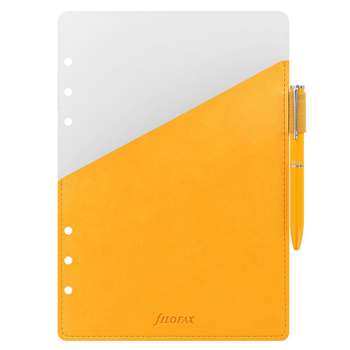 Filofax A5 Organiser Inserts w/ Elastic Pen Loop Yellow