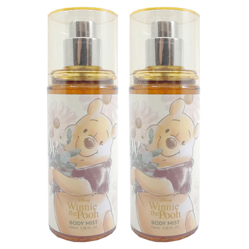 2PK Winnie The Pooh 100ml Body Mist Fragrance Pleasant Scent Kids 6y+