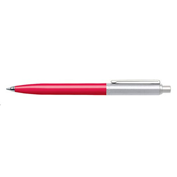 Sheaffer Ball Point Pen Deep Pink Resin Bar Chrome Cap