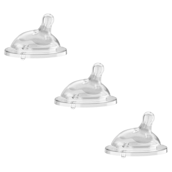 3PK Chicco Nursing Baby NaturalFeeling Regular Flow Silicone Teat 0m+