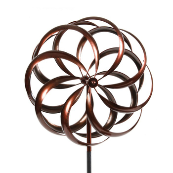 Garden Metal 210cm Wind Spin Kaleidoscope Outdoor Decor - Bronze