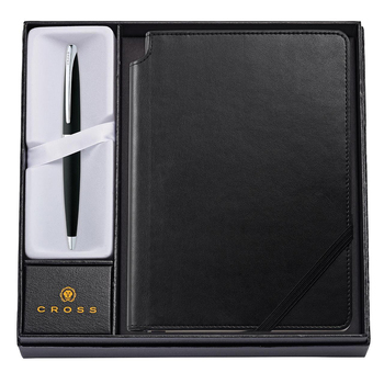 Cross ATX Basalt Ball Point Pen w/ Medium Classic Journal - Black