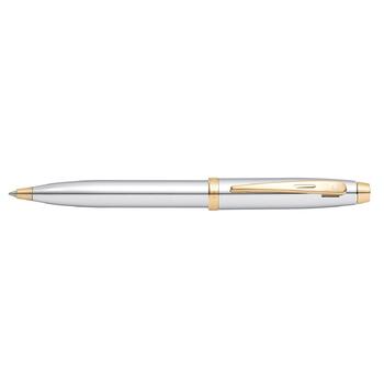 Sheaffer 100 Ball Point Pen Chrome/Gold Trim Plate