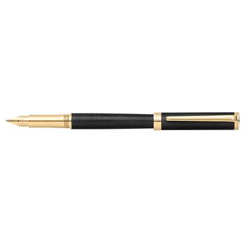 Sheaffer Intensity Engraved Trim Fountain Pen - Matte Black/Gold