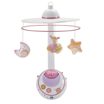 Chicco Toy Baby Magic Stars Cot Mobile/Night Light - Pink