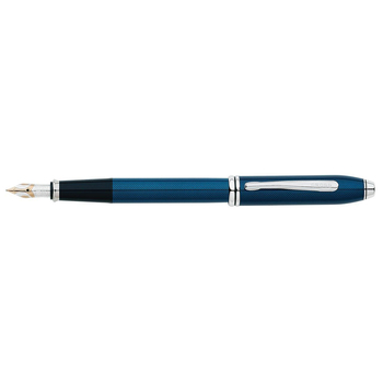 Cross Townsend  Medium Fountain Pen Lacquer - Quartz Blue