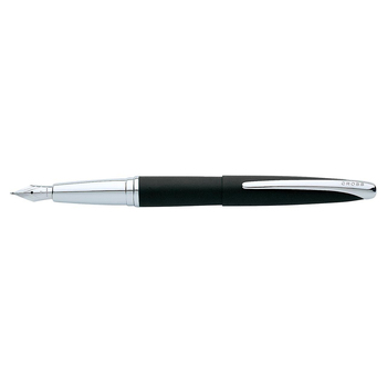 Cross ATX Basalt Fine Fountain Pen Nib Stationery - Black/Chrome