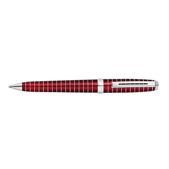 Sheaffer Prelude Roller Ball Pen w/ Engraved Lines Lacquer Red