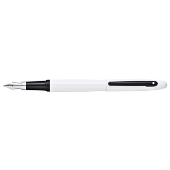 Sheaffer VFM Fountain Pen Medium Nib White/Black Lacquer