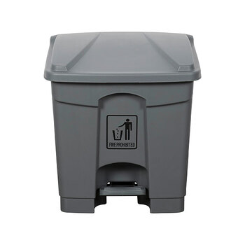 Cleanlink Rubbish/Garbage 30L Bin w/ Pedal Lid - Grey