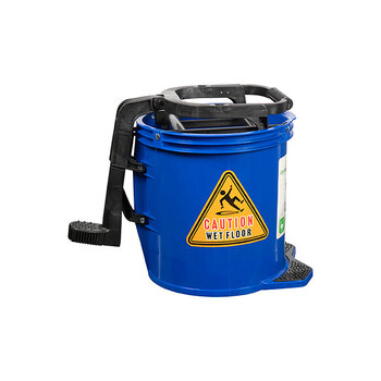 Cleanlink Heavy Duty Mop 16L Plastic Bucket Wringer - Blue