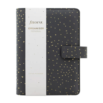 Filofax Confetti Personal Organiser Faux Leather - Charcoal